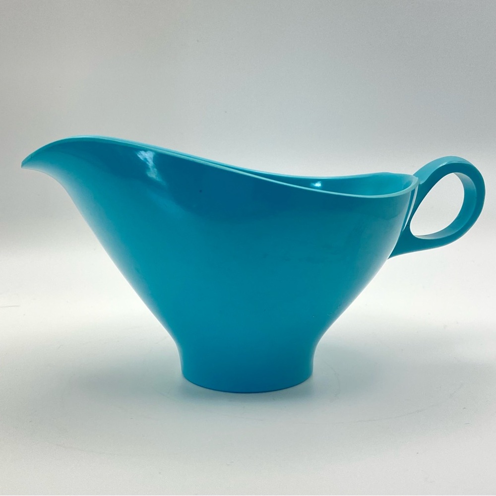 Vintage Boontonware 12 oz Creamer Aqua Blue Melamine 3521-01 Belle Line MCM EUC